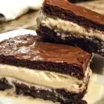 Delicious brownie ice cream sandwiches with rich chocolate and creamy filling
