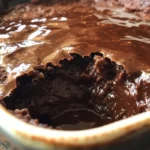 Delicious Chocolate Self-Saucing Pudding served in a dessert bowl.