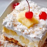 Delicious coconut pineapple cream cheese dessert served in a bowl