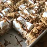 Golden Grahams Marshmallow Treats in a colorful dessert display