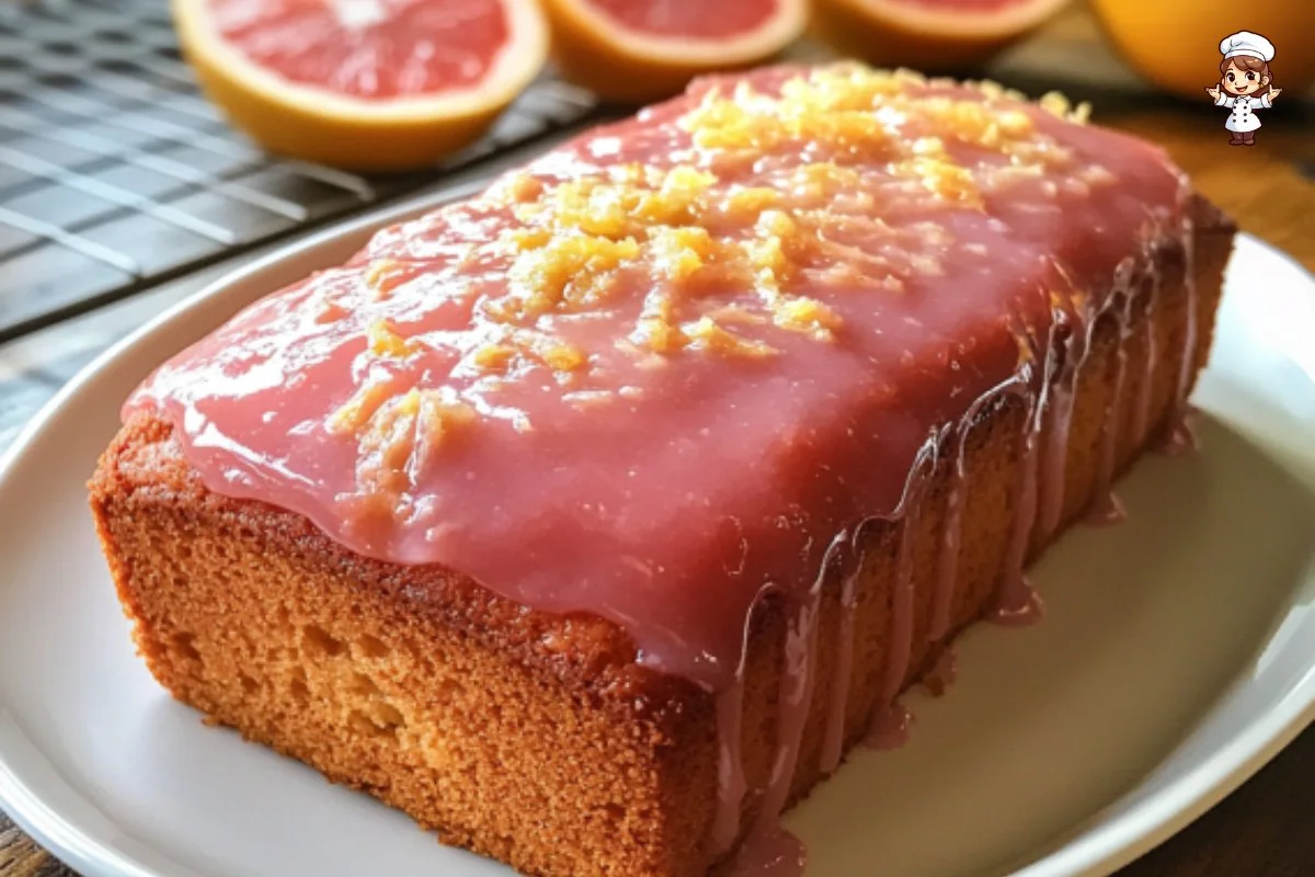 Deliciously moist Grapefruit Greek Yogurt Cake with a citrusy flavor.