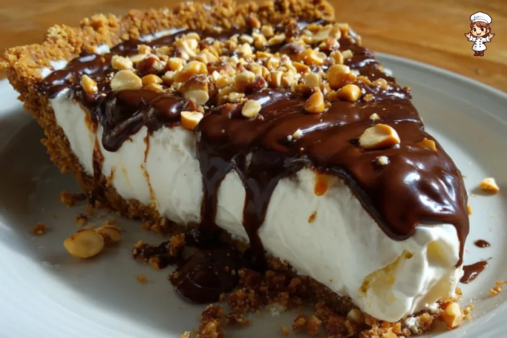 Delicious Ice Cream Cone Pie topped with colorful sprinkles and whipped cream