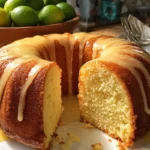 Slice of Key Lime Cake II with vibrant lime frosting and crust