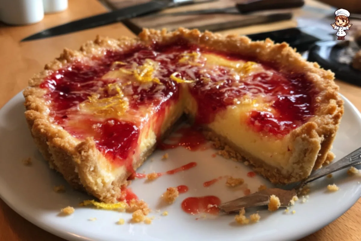 Delicious Lemon Strawberry Tart with fresh strawberries and lemon zest