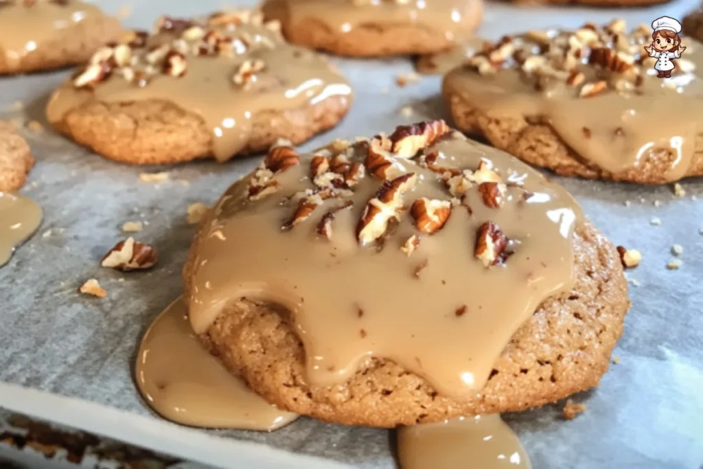 Homemade Maple Brown Sugar Cookies on a baking tray