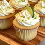 Delicious Margarita Cupcakes with lime frosting and salt rim