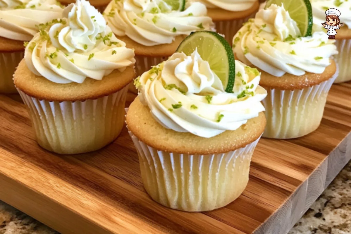 Delicious Margarita Cupcakes with lime frosting and salt rim