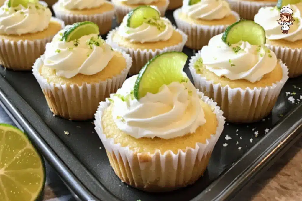 Delicious mini margarita cheesecakes topped with lime and tequila flavor