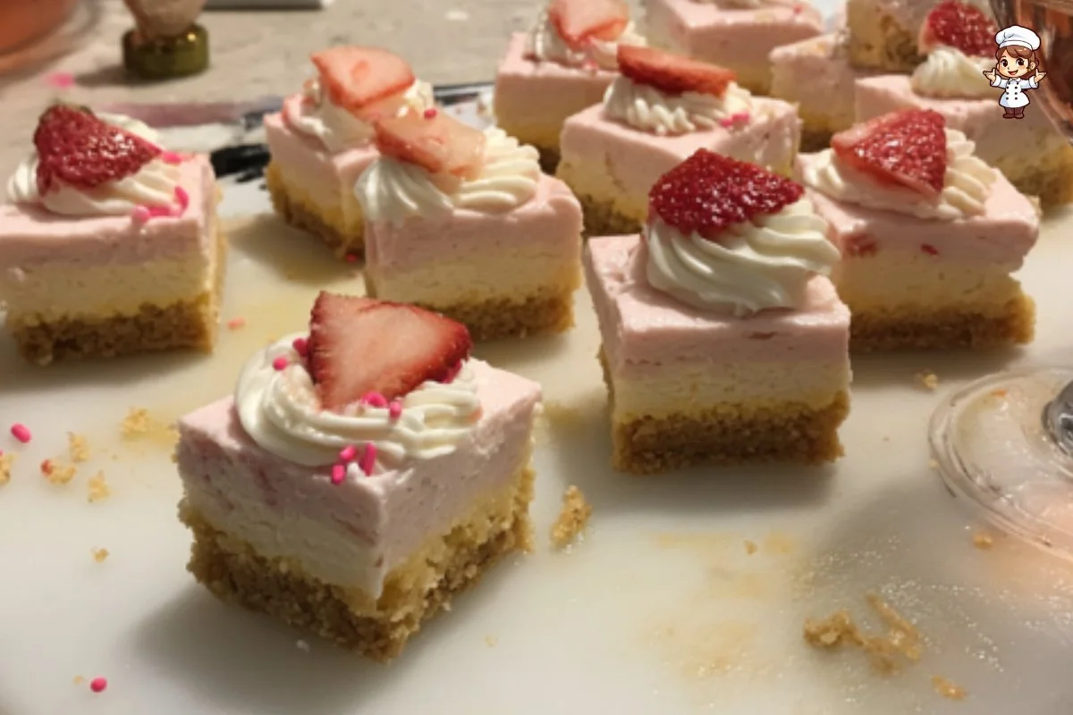 Delicious Moscato Cheesecake Bites topped with fresh fruit