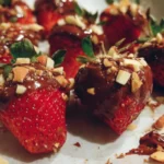 Delicious Nutella stuffed strawberries ready to be enjoyed