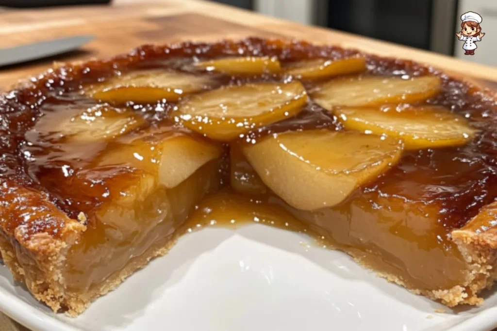 Delicious Pear Tarte Tatin showcasing caramelized pears with a flaky pastry crust.