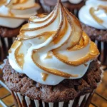 S'mores Brownie Cupcakes – Fudgy, Gooey & Topped with Toasted Meringue
