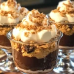 A delicious bowl of S'mores Chocolate Mousse topped with graham cracker crumbs and marshmallows.