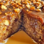 Gluten-free Walnut Cinnamon Cake topped with nuts and cinnamon