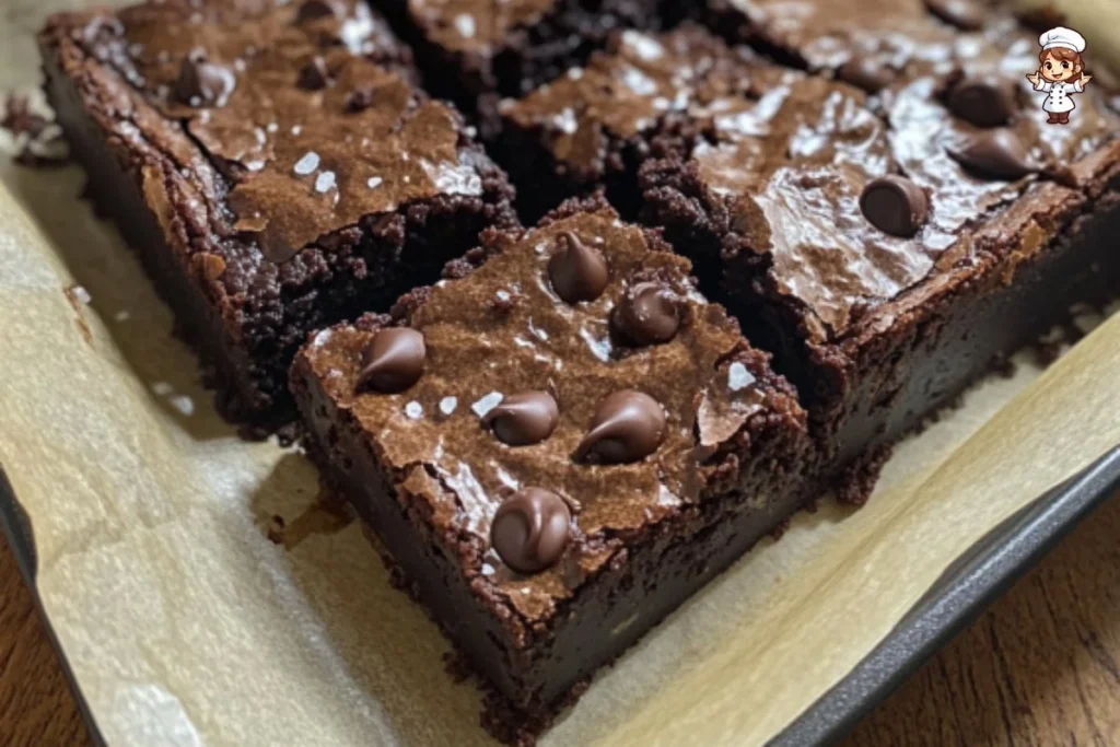 Delicious and fudgy zucchini brownies topped with chocolate, perfect for dessert.