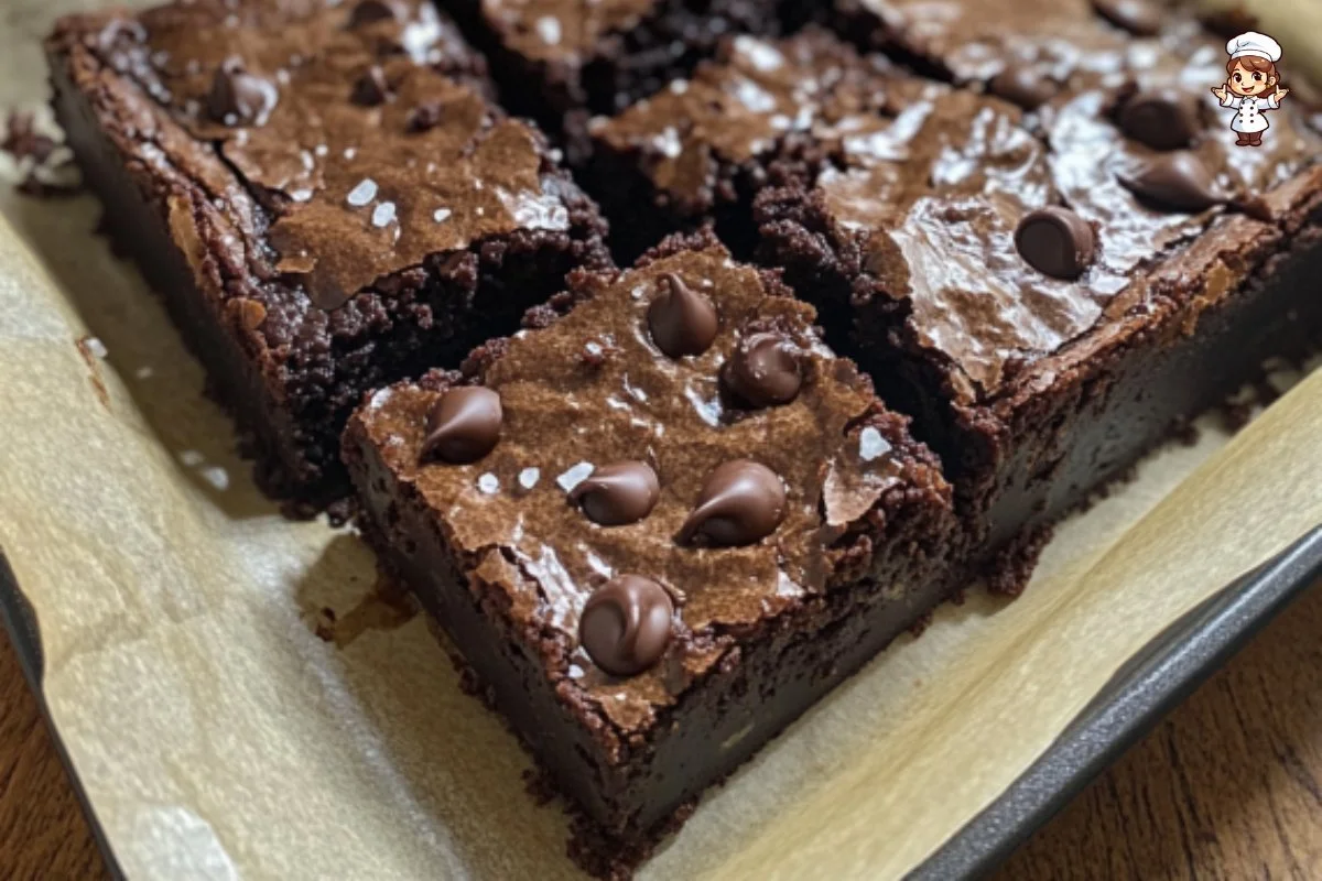 Delicious and fudgy zucchini brownies topped with chocolate, perfect for dessert.