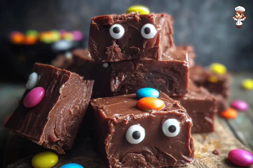 Cauldron Fudge with Candy Eyes Recipe A Spooky Delight!
