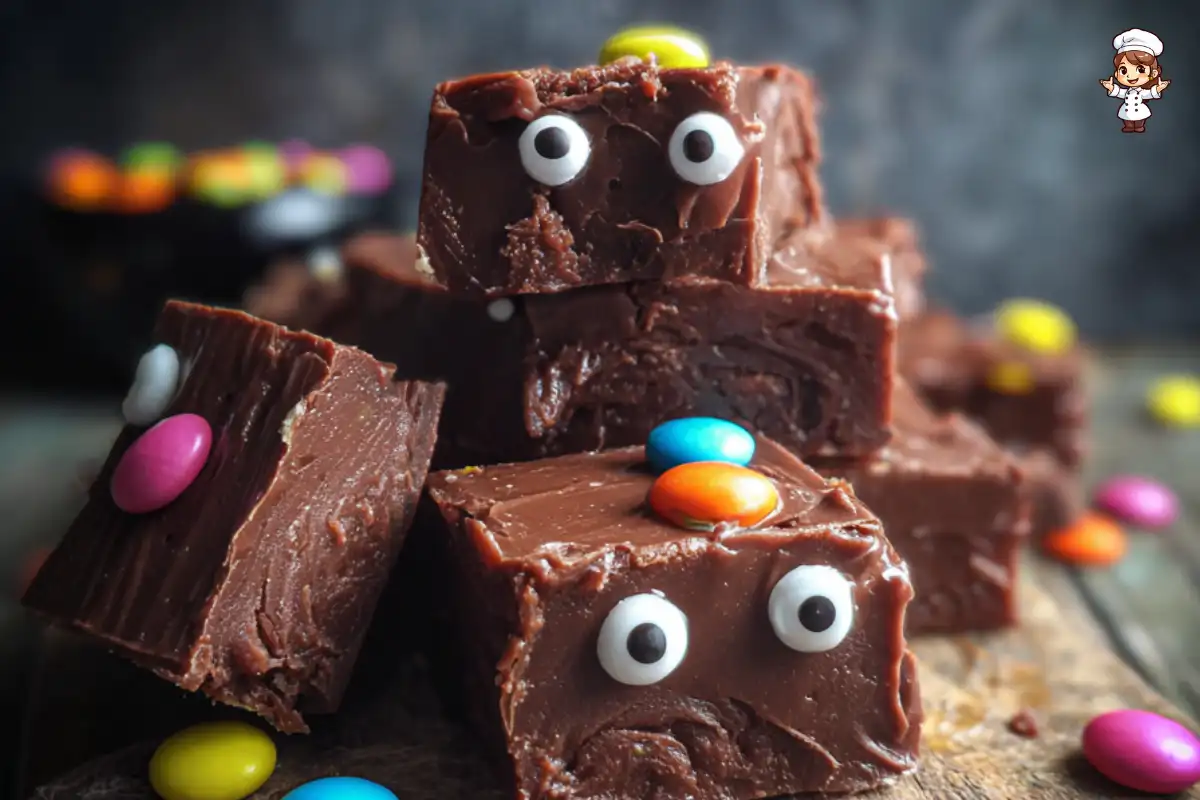 Cauldron Fudge with Candy Eyes Recipe A Spooky Delight!