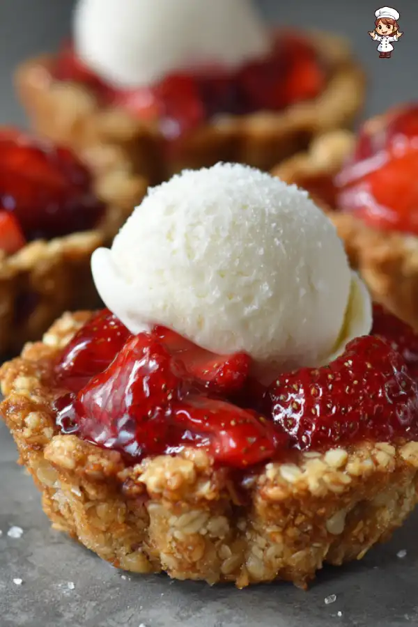 Delicious Strawberry Crisp Cookie Cups Recipe  Easy & Fresh Dessert