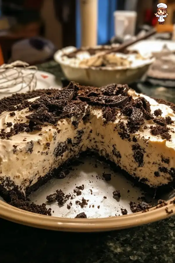 Easy No-Bake Cookies & Cream Pie Recipe with Oreo Crust