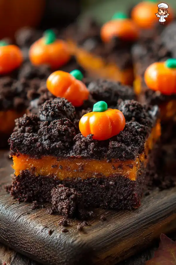 Graveyard Dirt Candy Pumpkin Bars are a must-try treat!