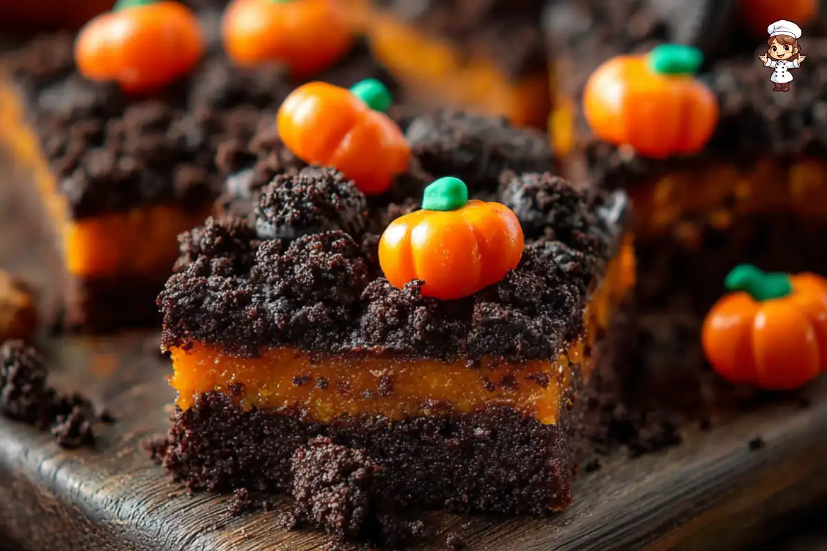 Graveyard Dirt Candy Pumpkin Bars are a must-try treat!