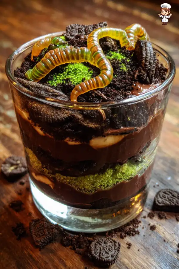 Graveyard Dirt Parfaits are a spooky dessert delight!
