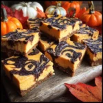 Haunted Pumpkin Cheesecake Bars will delight your guests!