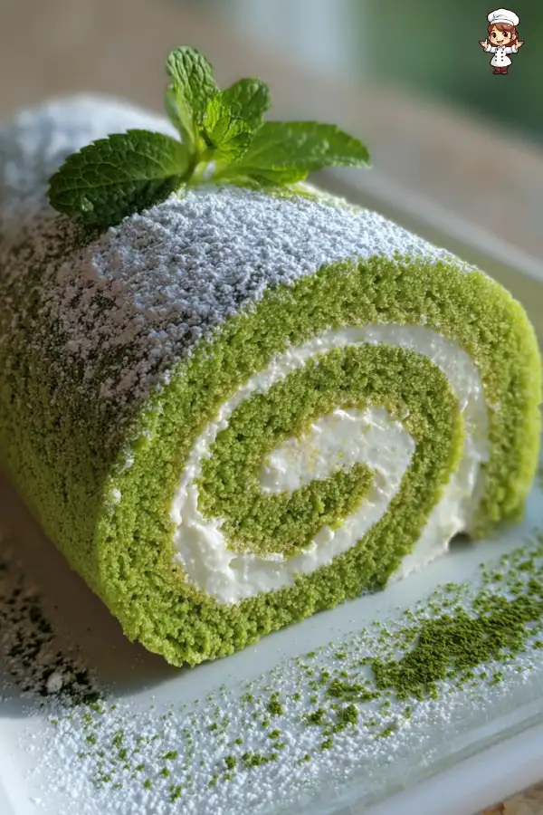 Matcha Swiss Roll Cake is a must-try dessert!