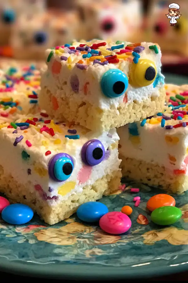 Monster Marshmallow Treats are a fun dessert to make!