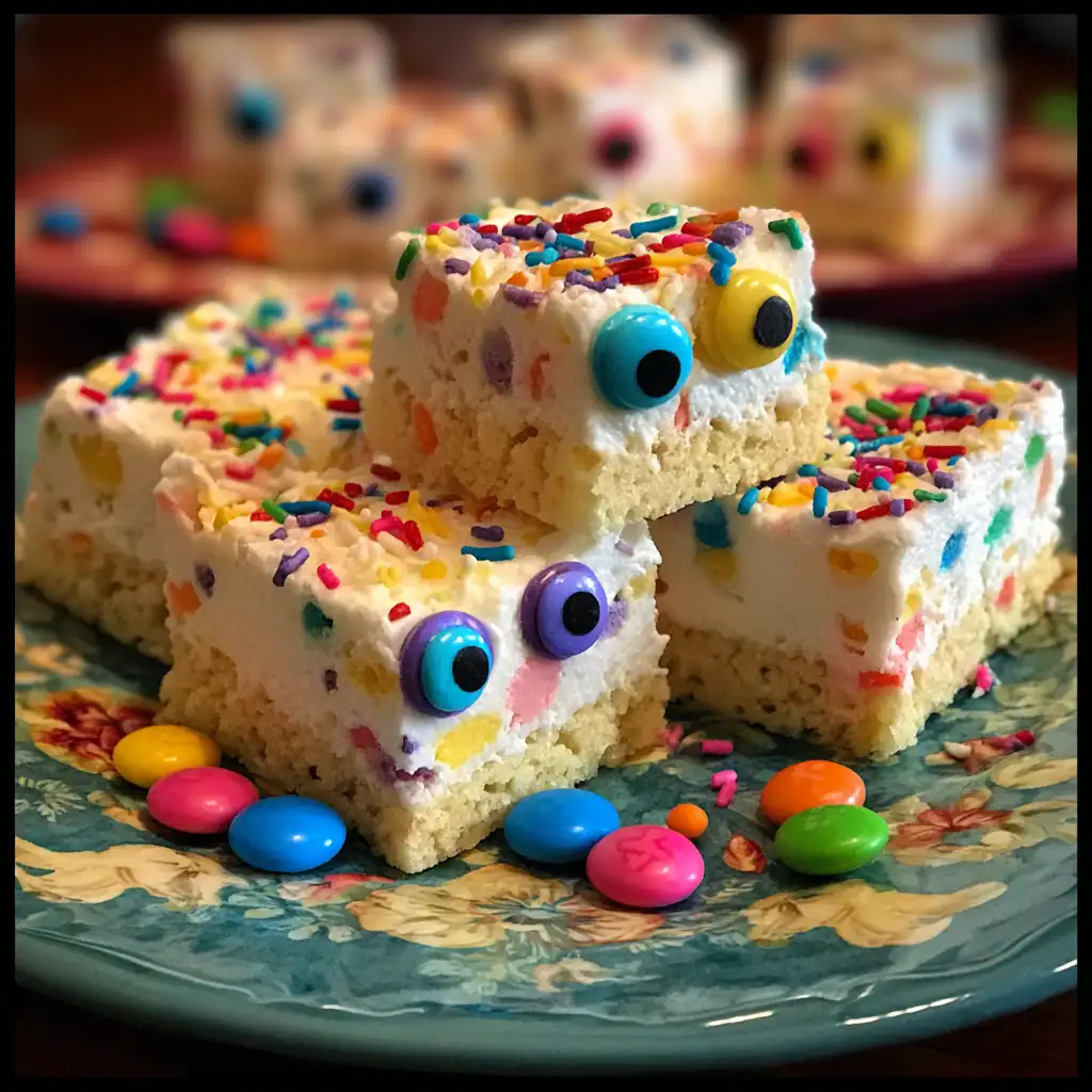 Monster Marshmallow Treats are a fun dessert to make!
