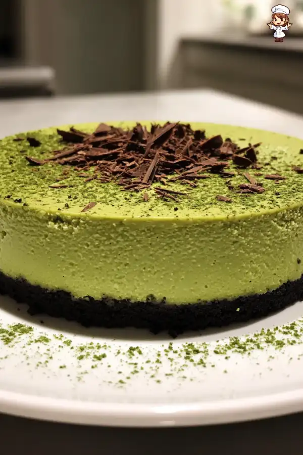 No-Bake Matcha Cheesecake with Oreo Crust is irresistible!