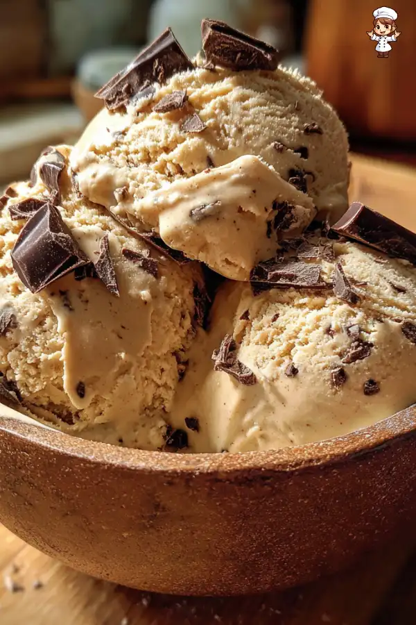 No-Churn Coffee Ice Cream with Chocolate Chunks is irresistible!