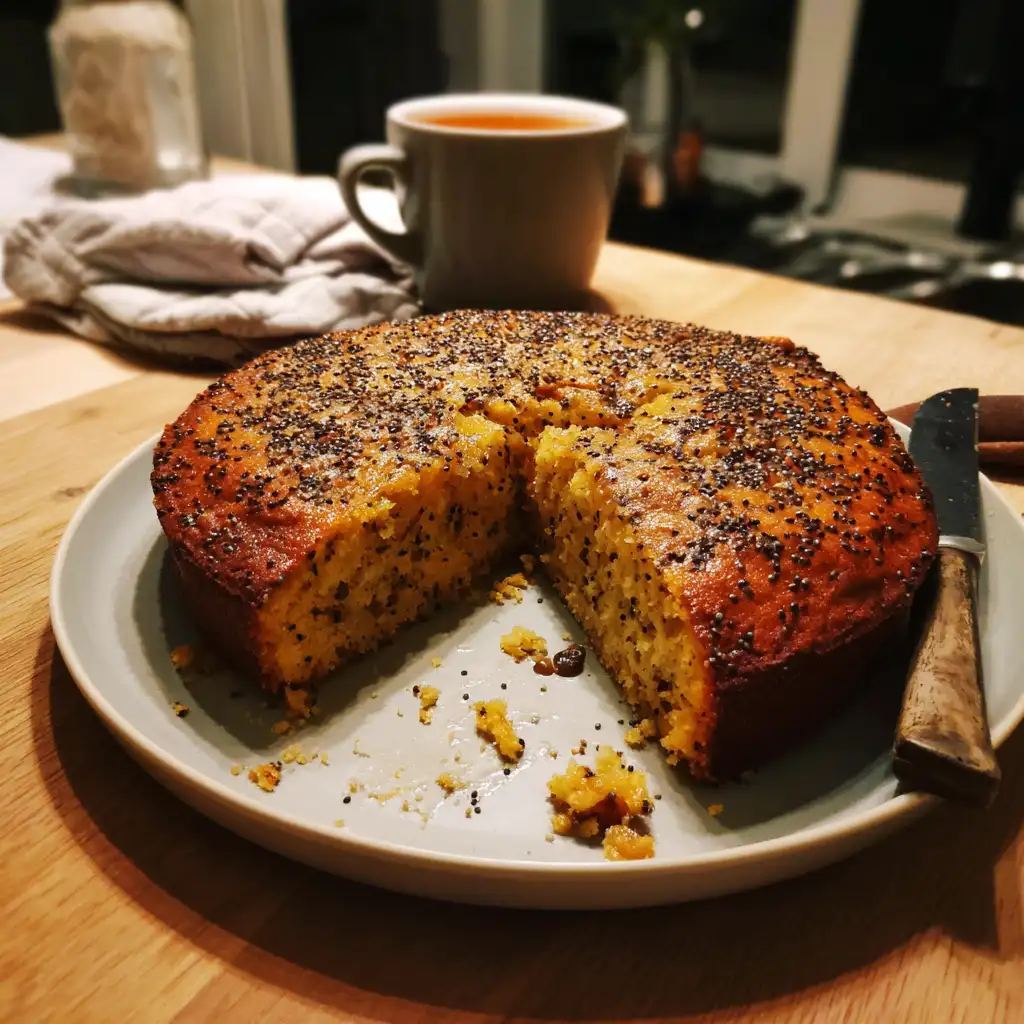 Orange Sultana Cake with Cardamom Poppy Seeds delights all!