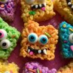 Scary Monster Rice Krispies Treats are a spooky delight!