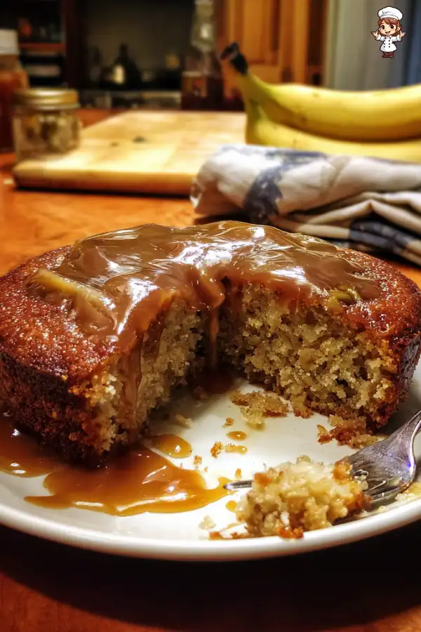 Sticky Banana and Ginger Cake with Brown Sugar Sauce delights!