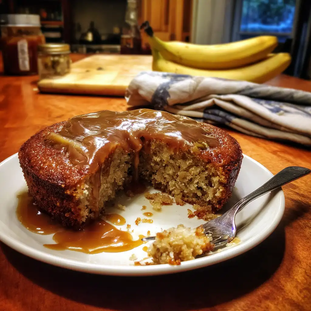 Sticky Banana and Ginger Cake with Brown Sugar Sauce delights!