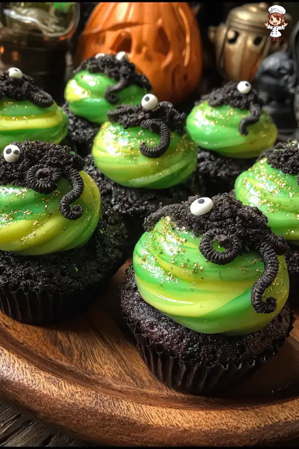 Witch Cauldron Cupcakes will enchant your Halloween party!