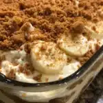 Delicious Biscoff Banana Pudding layered with bananas and Biscoff cookies
