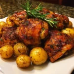 Air fryer chicken and potatoes recipe for a quick meal!