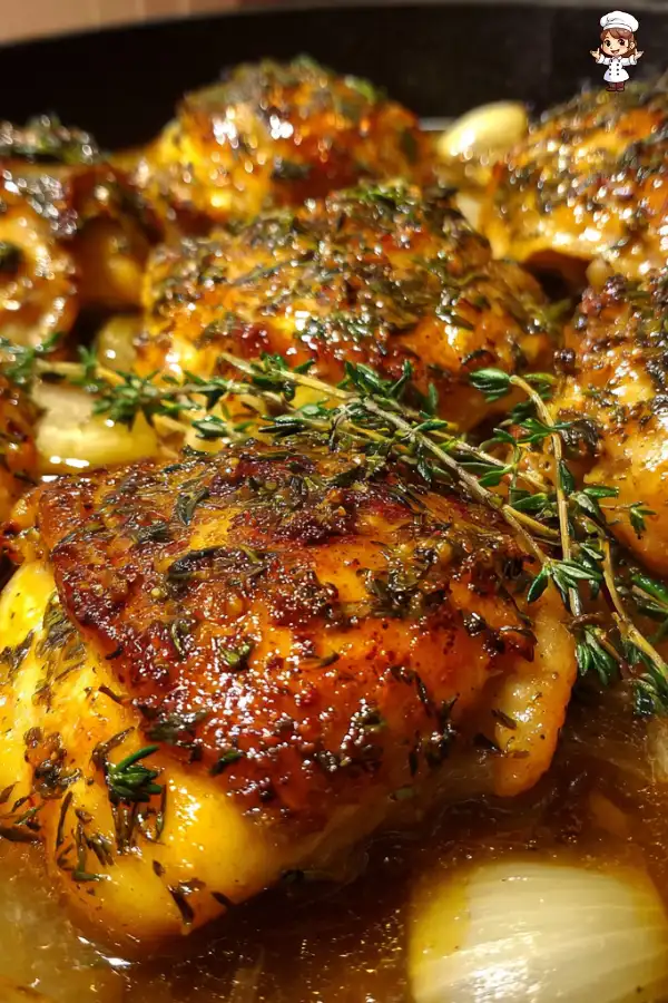 Apple Cider Braised Chicken Thighs will amaze your guests!