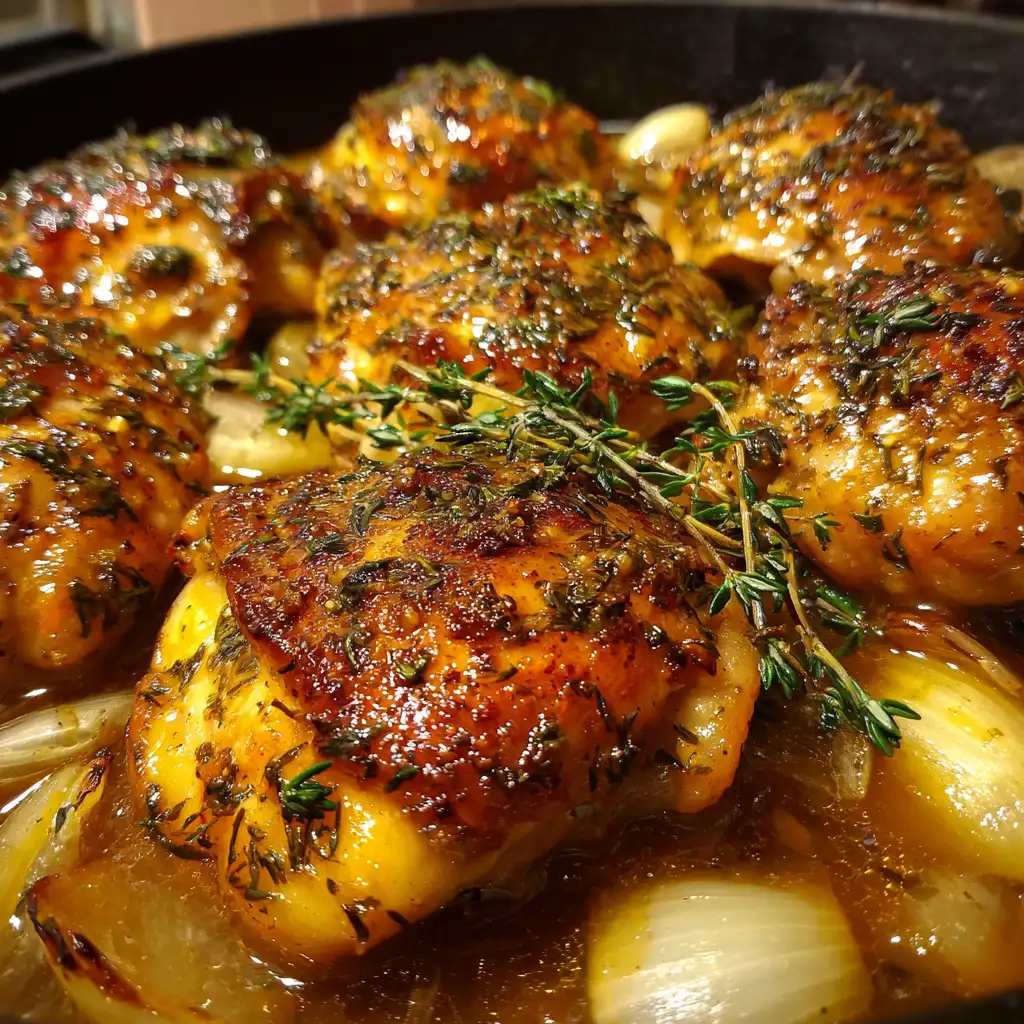 Apple Cider Braised Chicken Thighs will amaze your guests!