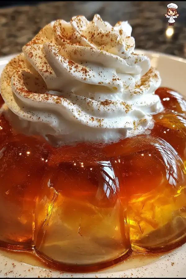Apple Cider Gelatin with Cinnamon Cream is a must-try!