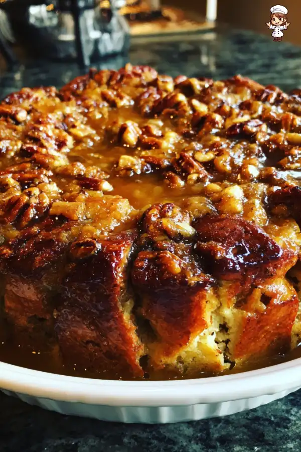 Apple Cider Pecan Bread Pudding is a must-try dessert!