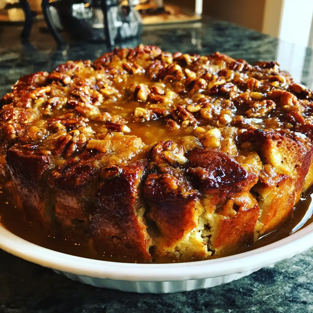Apple Cider Pecan Bread Pudding is a must-try dessert!