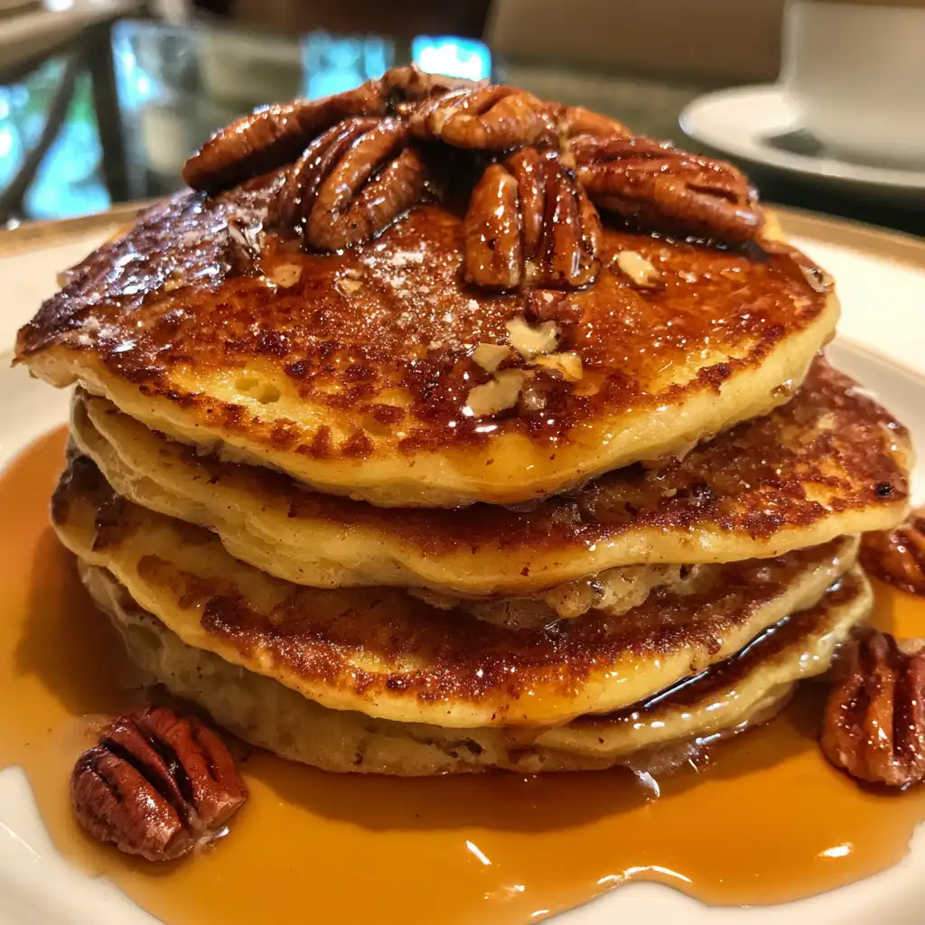 Apple Cider Pecan Pancakes are a must-try delight!