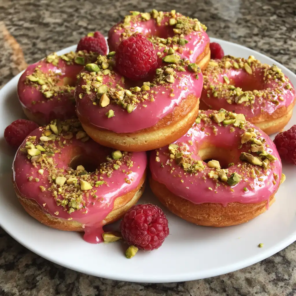 Baked Raspberry Pistachio Donuts Recipe will amaze you!