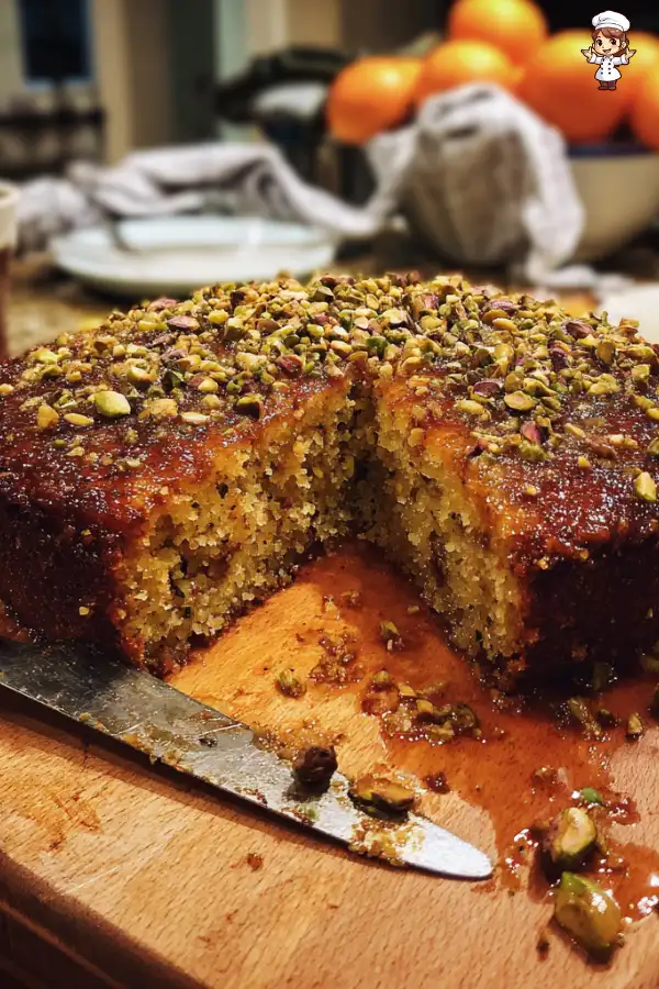 Blood Orange Pistachio Date Cake with Rosewater Syrup delights!