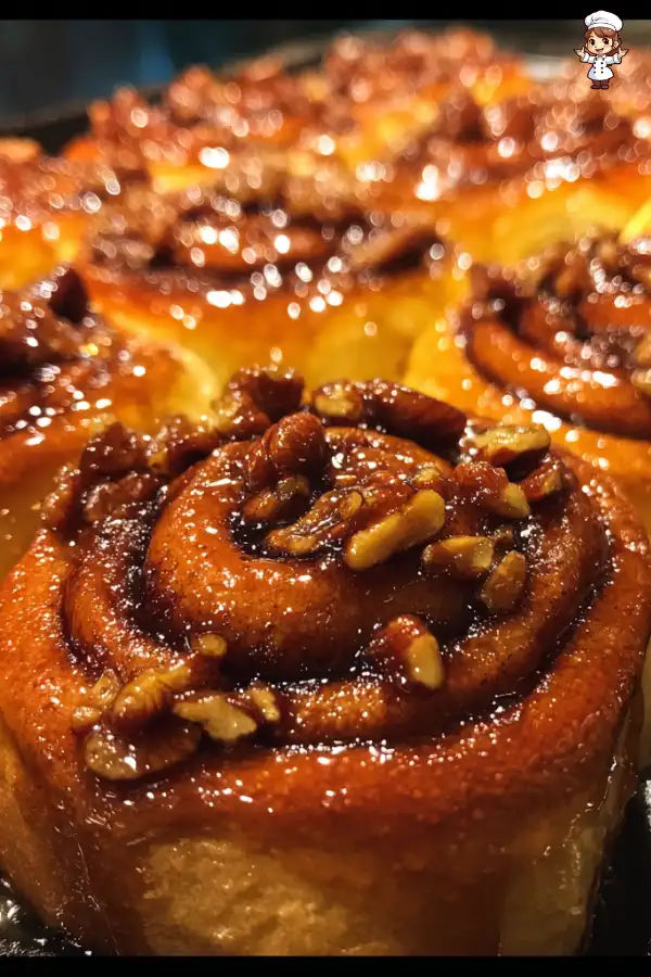 Caramel Pecan Sticky Buns with Maple Drizzle