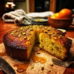 Cardamom Orange Zest Cake with Pistachio Crunch